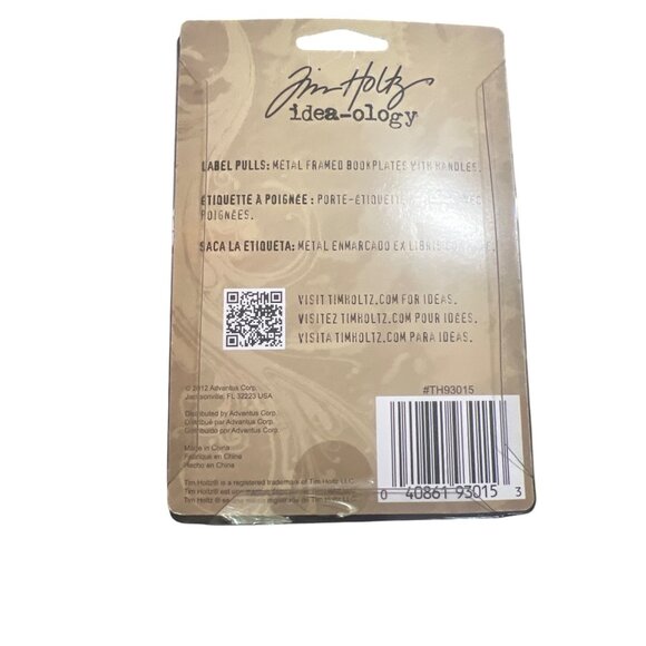 Tim Holtz Idea-Ology Metal Label Pulls With Fasteners, DIY & Crafting Projects - Picture 2 of 3